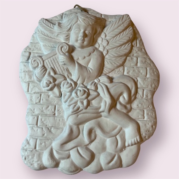 NWT-DIY Craft-Set of 3 Ceramic Bisque Angel Wall Cherubs Decor– Ready to Paint - Picture 5 of 11